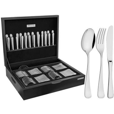 Imagem de Faqueiro Tramontina Mônaco Em Aço Inox Facas De Mesa Forjadas 6mm Acab. Alto Brilho 101 Pçs 66917217