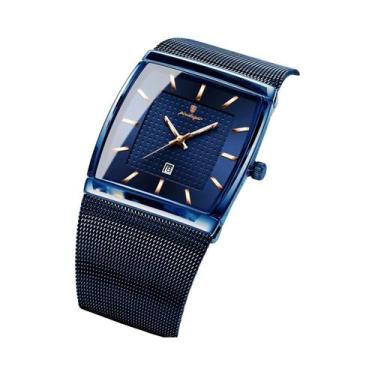 Imagem de Relógio De Quartzo Masculino POEDAGAR De Luxo À Prova d'Água Com Malha