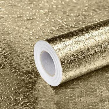 Imagem de Kit 10 Metros de Papel de Parede Resistente a Alta Temperatura Dourado