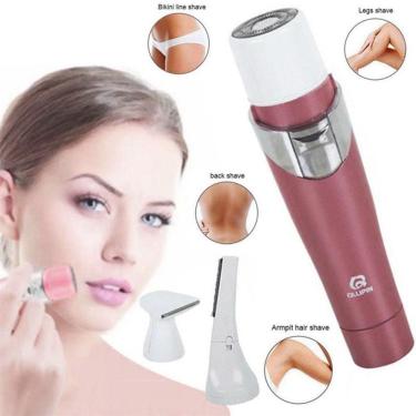 Imagem de Removedor de Pelos 3 Em 1 Portatil Depilador Batom Pele Corpo Rosto Sobrancelha 