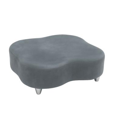 Imagem de Cama Pet Luna Estofada para Cães e Gatos Cinza 58x55x20cm