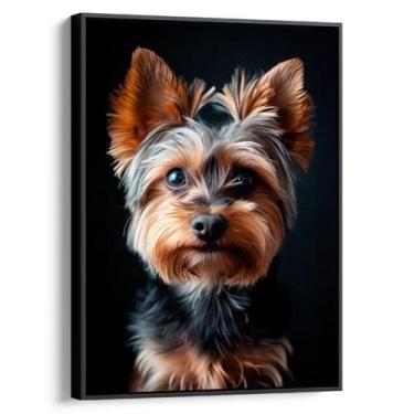 Imagem de Quadro decorativo Yorkshire Terrier Atento - Art Canvas, 160 x 100 cm,