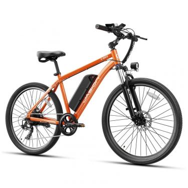 Imagem de Bicicleta Elétrica Jasion EB5 Laranja 1000W Motor Brushless Bateria Removível 360Wh Pneus 66cm 7 Marchas Suspensão Dianteira 110V