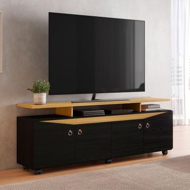 Imagem de Rack Elogio Candian Mdp Jcm Movelaria Preto/nature