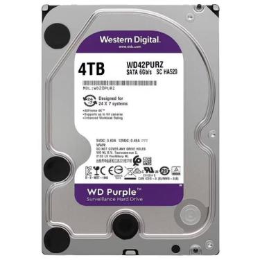 Imagem de Disco rígido para CFTV Intelbras HD Sata WD Purple 4TB - WESTERN