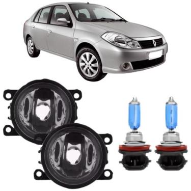 Imagem de Par farol milha renault symbol 2007 a 2013 e super branca - BIBAS