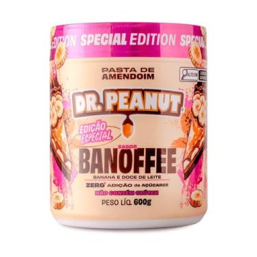 Imagem de Dr Peanut Pasta de amendoim 600g Zero Açucar Sabor Banoffee Banana