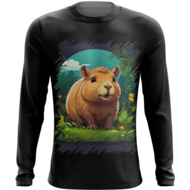 Imagem de Camiseta Manga Longa Capivara do Bem Animalzinho 12 - Kasubeck Store®,