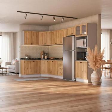 Imagem de Armário Cozinha Completo Ditália Berlim 10 Pçs Cvbr B10 - DITÁLIA MÓVE
