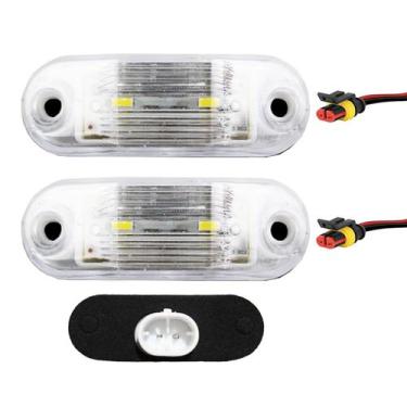 Imagem de 2 Lanterna Vigia Placa Ônibus Caminhão 2 LED BIVOLT CR +Conector - Pri