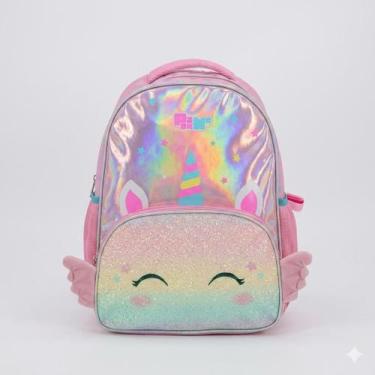 Imagem de Mochila De Costas Infantil Unicórnio Escolar Menina Rosa - Pacific, Ro