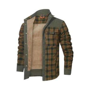 Imagem de Jaqueta Bomber Masculina De Inverno À Prova De Vento, Forrada Com Sher