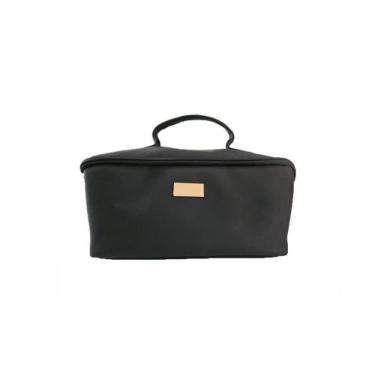 Imagem de Necessaire Porta Maquiagem Lorena com Zíper em Couro Legítim - Genéric