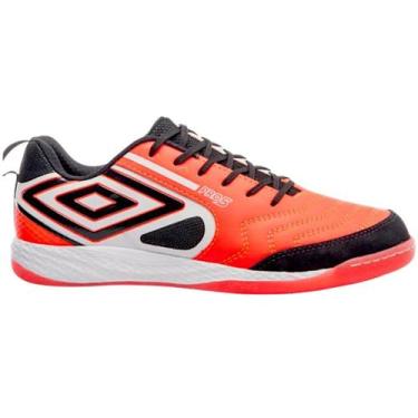 Imagem de Tênis Umbro Futsal Pro 5 Bump Masculino, Laranja, Branco, 42