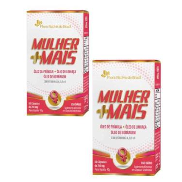 Imagem de Kit 2x Mulher Mais Prímula Linhaça Barragem + Vit. ADEK 2x60 cps Flora