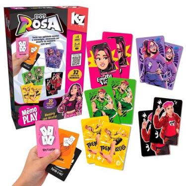 Imagem de Jogo Da Memória Play Dos Rosas Com 32 Cartas Pedagógico Emily Vick Leo