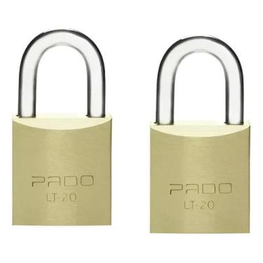 Imagem de Kit 2 Cadeado Pado De 20mm Mesmo Segredo Iguais Mesma Chave
