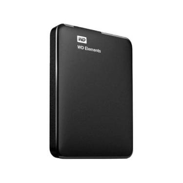 Imagem de Hd externo 2tb western digital preto portatil usb, 2TB