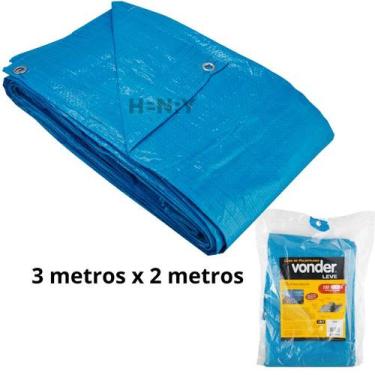 Imagem de Lona de Polietileno Azul 3 m x 2 m - Vonder Leve