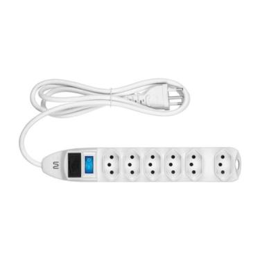 Imagem de Filtro De Linha Multilaser 6 Tomadas Linear 36cm Branco - WI222