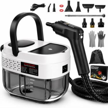 Imagem de Goyappin Limpador a vapor portátil para casa, limpador a vapor de alta pressão de 2500 W para detalhes de carro, 3 níveis de vapor, tanque de 1600 ml, vaporizador de alta temperatura para percevejos