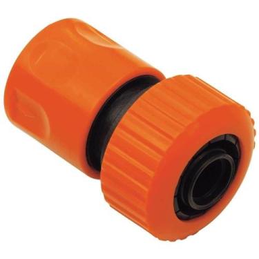 Imagem de Engate Rápido Herc Passagem Livre - Laranja/Preto 1/2" - Embalagem com
