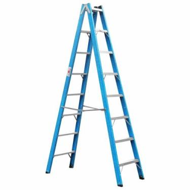 Imagem de Escada De Fibra Dupla 6 Degraus 1,80m Worker
