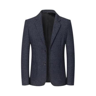 Imagem de Blazer Masculino Retrô Xadrez De Alta Qualidade Para Negócios, Primave
