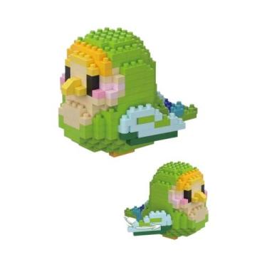Imagem de Blocos De Montar Micro Mini Papagaio Colorido: Modelo 3D De Tijolos Pa