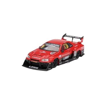 Imagem de Diecast Model Car Compatible with Mini GT 1:64 Nissan Skyline LB-ER34 Super Silhouette Red/Black Limited Edition MGT00843