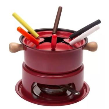 Imagem de Kit Fondue Completo 11 Peças Panela Inox Versátil para Queijo Chocolat