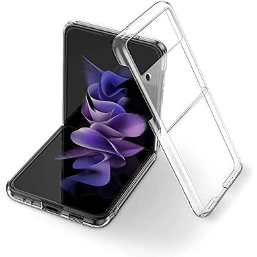 Imagem de Capa Capinha Acrílica Fina Clear Ou Fosca para Samsung Galaxy Z Flip 3 5G - Case com Proteção Premium (Transparente)