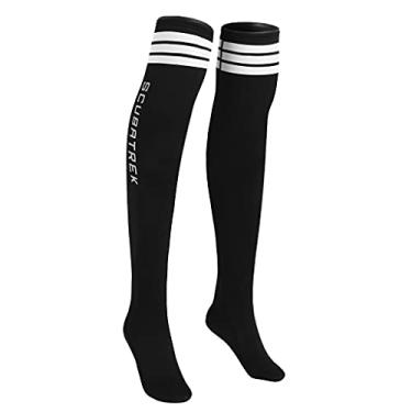 Imagem de LoveinDIY Calçado de água feminino 1,5 mm de comprimento meia de mergulho quente antiderrapante meia bota - Preto M
