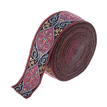 Imagem de Almencla Fita de tecido de 5 metros borda de fita decorativa tecido fita de tecido borda jacquard Hanfu costurar DIY, como descrito, 30x5000mm