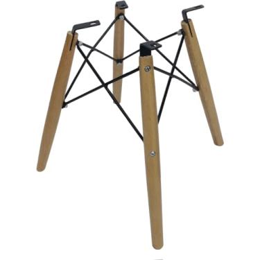 Imagem de Pé Palito Base Cadeira Eiffel 45cm Madeira Charles Eames (Cru)