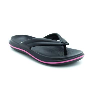 Imagem de Chinelo Feminino Zaxy Leveza Hit - Preto / Rosa