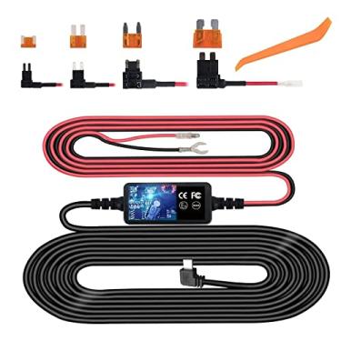 Imagem de Kit de fio rígido para câmera de painel, kit de fio rígido tipo C, fusível USB C para Dashcam, cabo de alimentação para carregador de câmera veicular Plozoe 12V-24V para 5V e ferramenta de instalação (3,5 m)