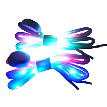 Imagem de Cadarços de LED MadeComfy com cadarços iluminados, 3 modos, 7 cores, piscantes, sapatos coloridos