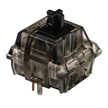 Imagem de Interruptor personalizado Gateron Ink 5 pinos V2 com caixa transparente fumê preto vermelho azul silencioso preto amarelo para teclado mecânico (70 peças, tinta preta)