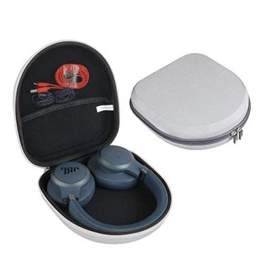 Imagem de Hermitshell Capa rígida de viagem de EVA para fone de ouvido sem fio JBL Live 650 BT NC com cancelamento de ruído (cinza)