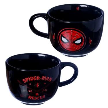 Imagem de Homem-Aranha Caneca De Sopa Cumbuca Porcelana 500 Ml Oficial Spider-Man Marvel