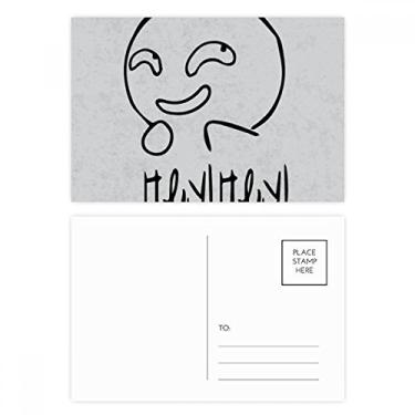 Imagem de Strange Smile — Cartão postal Happy Black Cute Chat Happy Cartões de felicitações de aniversário