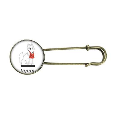 Imagem de Broche de metal retrô de raposa famosa japonesa local
