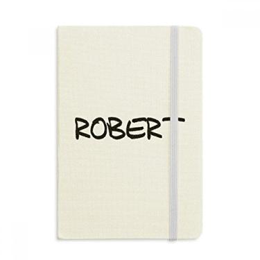 Imagem de Caderno de anotações especiais com nome inglês ROBERT oficial de tecido capa dura para diário clássico