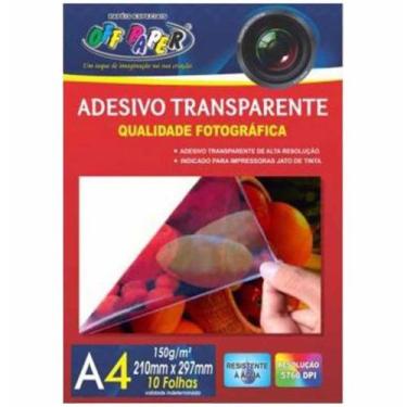 Imagem de Papel Photo Adesivo Transparente A4 150Gm2 10448 / 10Fl / Off Paper