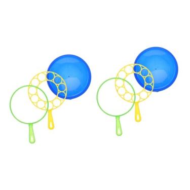Imagem de SAFIGLE 2 Conjuntos Soprador De Bolhas Brinquedos Infantis De Bolhas Brinquedo Ao Ar Livre Para Crianças Engraçado Fabricante De Bolhas Luvas De Banho Gigante Grande Círculo Abdômen Filho