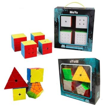 Imagem de Box Super Cubo Mágico Moyu Pyraminx + Megaminx + Skewb + Square-1 Profissional + Quadrado Stickerless 2x2x2 + 3x3x3 + 4x4x4 + 5x5x5