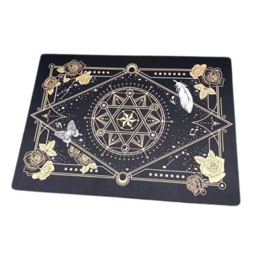Imagem de YIJU Tapete de corte de costura multiuso tapete de mesa profissional artesanato placa de corte para couro ferramenta diy, Ouro Preto 22x30cm