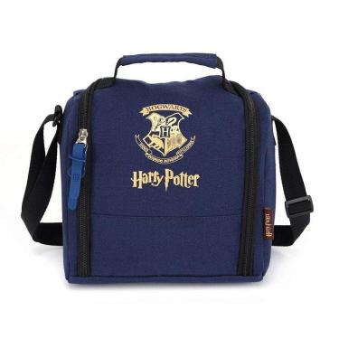 Imagem de Lancheira Bolsa Térmica Escolar Harry Potter Azul
