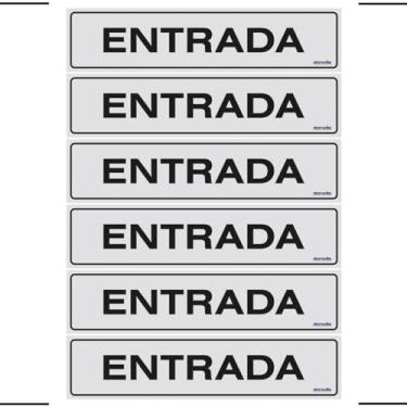 Imagem de Combo 6 Placas De Sinalização Entrada 30x7 Ekomunike - B-522 F9e